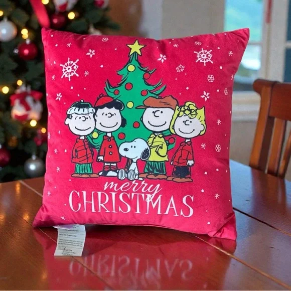 Peanuts Holiday Pillow - Festive Red - Picture 3 of 3